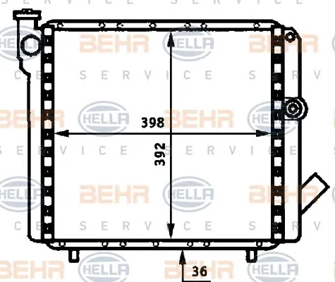 8MK 376 715-491 BEHR/HELLA/PAGID Радиатор охлаждения двигателя (фото 1)