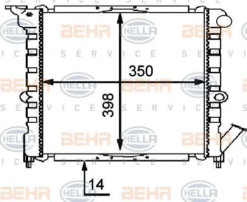 8MK 376 716-061 BEHR/HELLA/PAGID Радиатор охлаждения двигателя (фото 1)