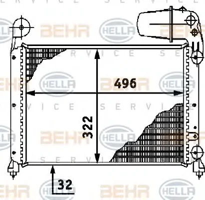 8MK 376 716-121 BEHR/HELLA/PAGID Радиатор охлаждения двигателя (фото 1)