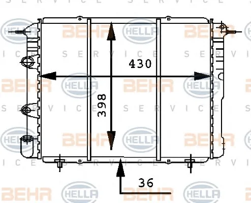 8MK 376 716-181 BEHR/HELLA/PAGID Радиатор охлаждения двигателя (фото 1)