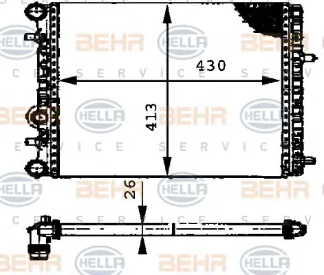 8MK 376 716-234 BEHR/HELLA/PAGID Радиатор охлаждения двигателя (фото 1)