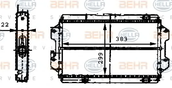 8MK 376 716-401 BEHR/HELLA/PAGID Радиатор охлаждения двигателя (фото 1)
