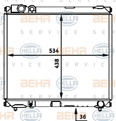 8MK 376 716-441 BEHR/HELLA/PAGID Радиатор охлаждения двигателя (фото 1)