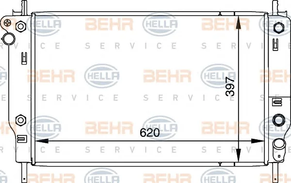 8MK 376 716-681 BEHR/HELLA/PAGID Радиатор охлаждения двигателя (фото 1)