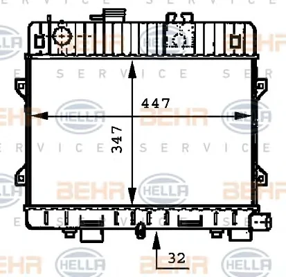 8MK 376 717-191 BEHR/HELLA/PAGID Радиатор охлаждения двигателя (фото 1)