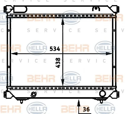 8MK 376 717-691 BEHR/HELLA/PAGID Радиатор охлаждения двигателя (фото 1)