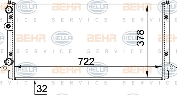 8MK 376 717-754 BEHR/HELLA/PAGID Радиатор охлаждения двигателя (фото 1)