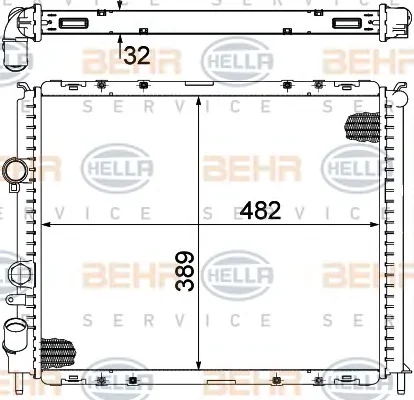 8MK 376 717-781 BEHR/HELLA/PAGID Радиатор охлаждения двигателя (фото 1)