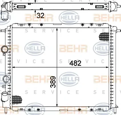 8MK 376 717-791 BEHR/HELLA/PAGID Радиатор охлаждения двигателя (фото 1)