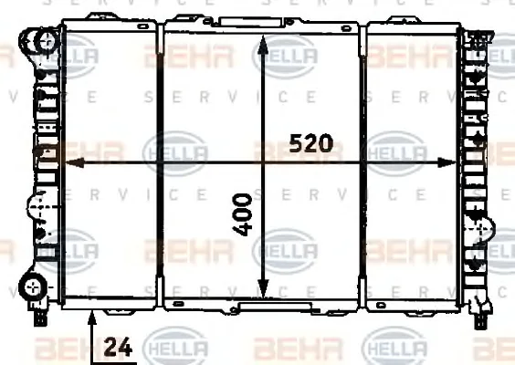 8MK 376 718-101 BEHR/HELLA/PAGID Радиатор охлаждения двигателя (фото 1)