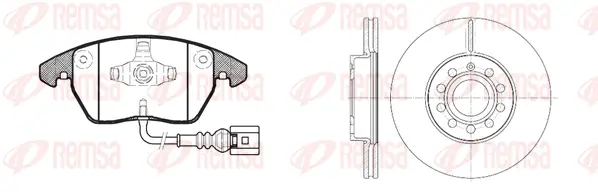 81030.00 REMSA Комплект тормозов, дисковый тормозной механизм (фото 1)