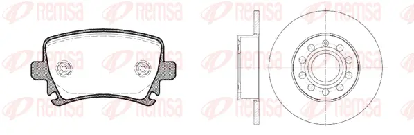81031.01 REMSA Комплект тормозов, дисковый тормозной механизм (фото 1)