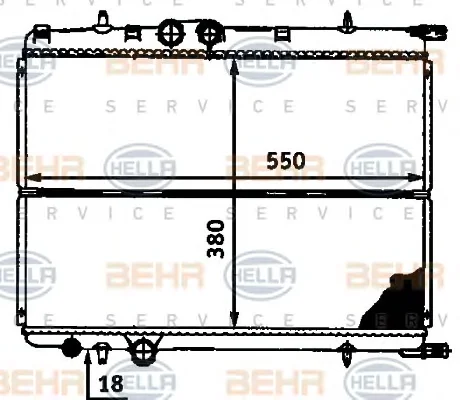 8MK 376 718-171 BEHR/HELLA/PAGID Радиатор охлаждения двигателя (фото 1)