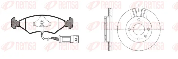 8119.02 REMSA Комплект тормозов, дисковый тормозной механизм (фото 1)
