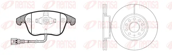 81219.02 REMSA Комплект тормозов, дисковый тормозной механизм (фото 1)