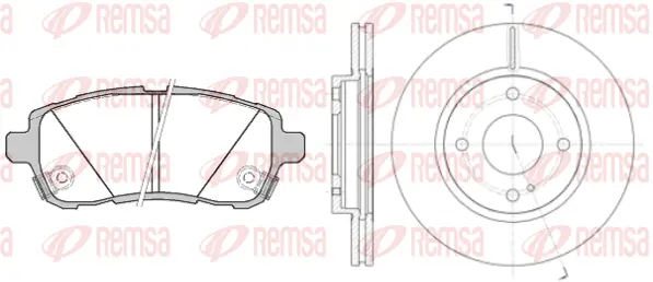 81281.00 REMSA Комплект тормозов, дисковый тормозной механизм (фото 1)