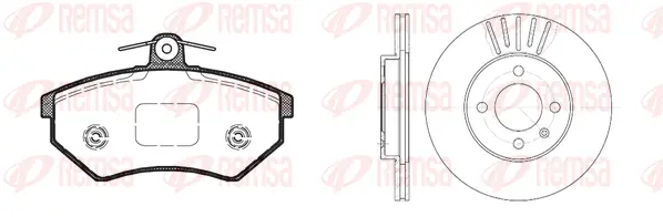 8134.00 REMSA Комплект тормозов, дисковый тормозной механизм (фото 1)