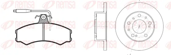 8143.00 REMSA Комплект тормозов, дисковый тормозной механизм (фото 1)