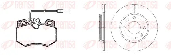 8170.03 REMSA Комплект тормозов, дисковый тормозной механизм (фото 1)