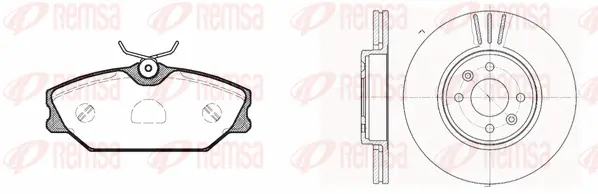 8208.02 REMSA Комплект тормозов, дисковый тормозной механизм (фото 1)