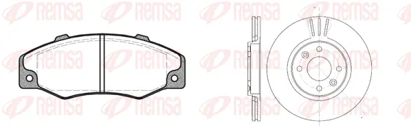 8220.01 REMSA Комплект тормозов, дисковый тормозной механизм (фото 1)