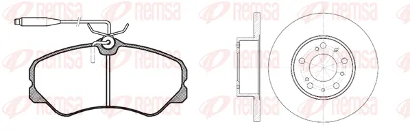 8261.00 REMSA Комплект тормозов, дисковый тормозной механизм (фото 1)