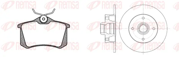 8263.02 REMSA Комплект тормозов, дисковый тормозной механизм (фото 1)
