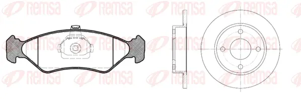 8285.01 REMSA Комплект тормозов, дисковый тормозной механизм (фото 1)
