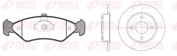 8285.02 REMSA Комплект тормозов, дисковый тормозной механизм (фото 1)