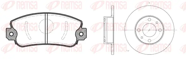 8372.00 REMSA Комплект тормозов, дисковый тормозной механизм (фото 1)