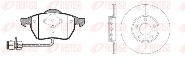8390.01 REMSA Комплект тормозов, дисковый тормозной механизм (фото 1)