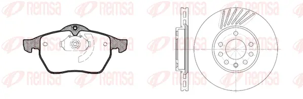 8390.02 REMSA Комплект тормозов, дисковый тормозной механизм (фото 1)
