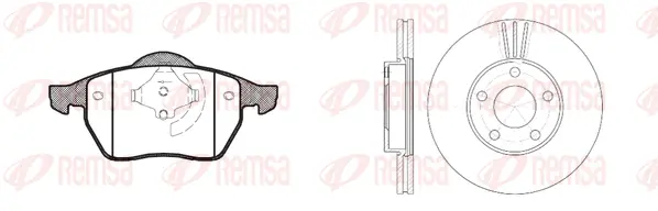 8390.03 REMSA Комплект тормозов, дисковый тормозной механизм (фото 1)