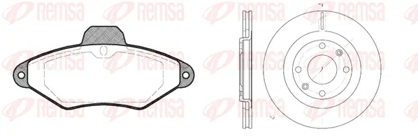 8438.00 REMSA Комплект тормозов, дисковый тормозной механизм (фото 1)