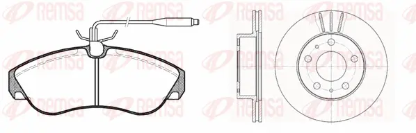 8487.00 REMSA Комплект тормозов, дисковый тормозной механизм (фото 1)