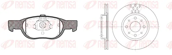 8588.01 REMSA Комплект тормозов, дисковый тормозной механизм (фото 1)