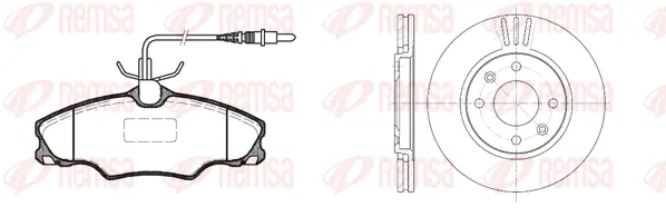 8603.00 REMSA Комплект тормозов, дисковый тормозной механизм (фото 1)
