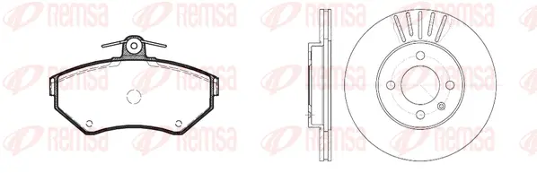 8631.00 REMSA Комплект тормозов, дисковый тормозной механизм (фото 1)