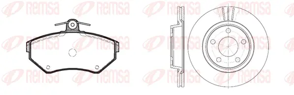 8631.02 REMSA Комплект тормозов, дисковый тормозной механизм (фото 1)
