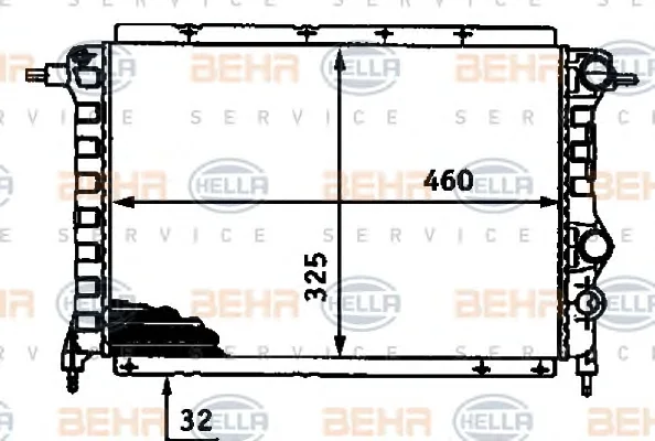 8MK 376 718-261 BEHR/HELLA/PAGID Радиатор охлаждения двигателя (фото 1)