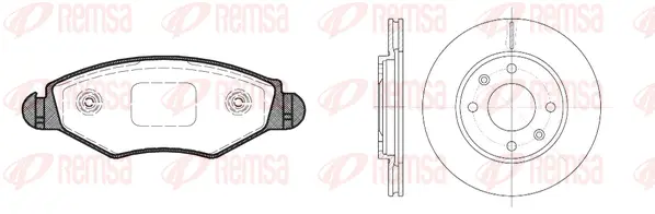 8643.03 REMSA Комплект тормозов, дисковый тормозной механизм (фото 1)