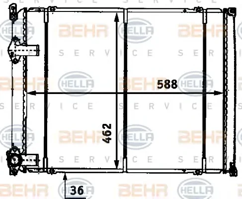 8MK 376 718-281 BEHR/HELLA/PAGID Радиатор охлаждения двигателя (фото 1)