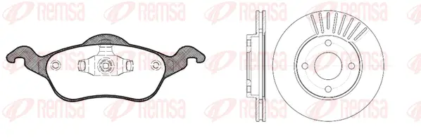8691.00 REMSA Комплект тормозов, дисковый тормозной механизм (фото 1)