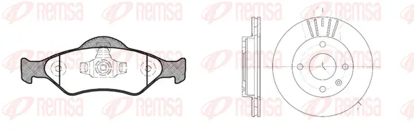 8765.00 REMSA Комплект тормозов, дисковый тормозной механизм (фото 1)