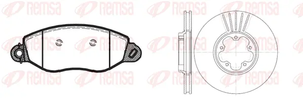 8772.03 REMSA Комплект тормозов, дисковый тормозной механизм (фото 1)
