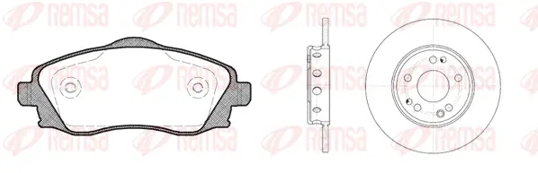 8774.00 REMSA Комплект тормозов, дисковый тормозной механизм (фото 1)
