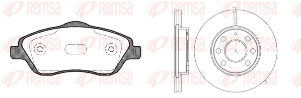 8774.06 REMSA Комплект тормозов, дисковый тормозной механизм (фото 1)