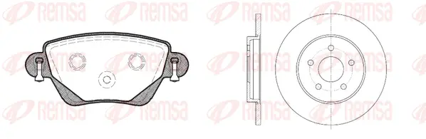 8777.00 REMSA Комплект тормозов, дисковый тормозной механизм (фото 1)