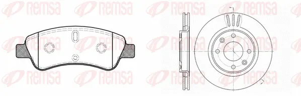 8840.00 REMSA Комплект тормозов, дисковый тормозной механизм (фото 1)