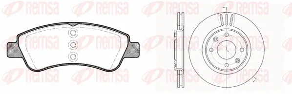 8840.01 REMSA Комплект тормозов, дисковый тормозной механизм (фото 1)
